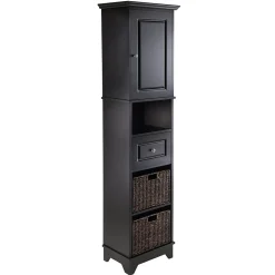 Storage Cabinets*Winsome 20618 Cabinet with Baskets, Black