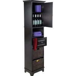Storage Cabinets*Winsome 20618 Cabinet with Baskets, Black
