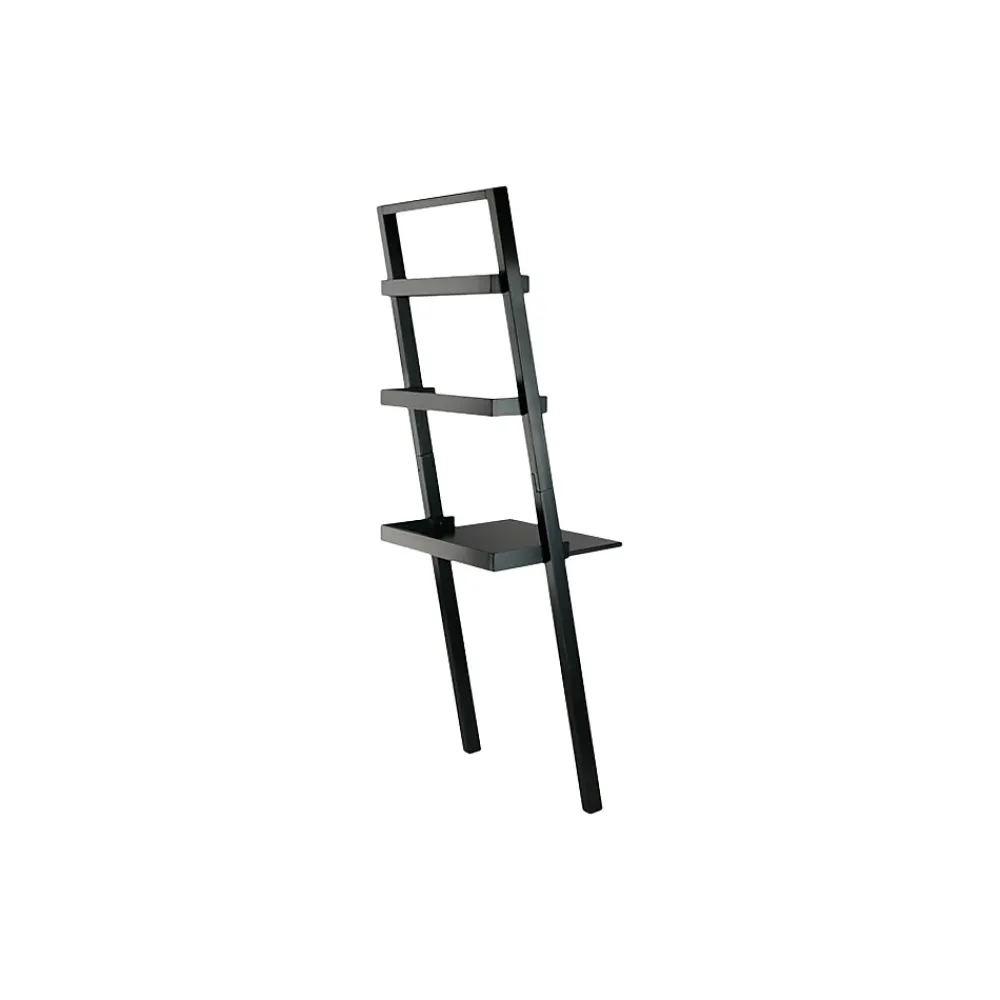 Bookcases*Winsome Bellamy 3-Shelf 69"H Leaning Bookcase, Black (29323)