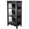 Bookcases*Winsome Poppy Display Cabinet with 3-Sided Tempered Glass, 47.2"H, Black (20523)