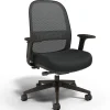 Office Chairs*Workplace 2.0 Workplace2.0™ Bedford Ergonomic Fabric/Mesh Swivel Task Chair, Black (UN60991)