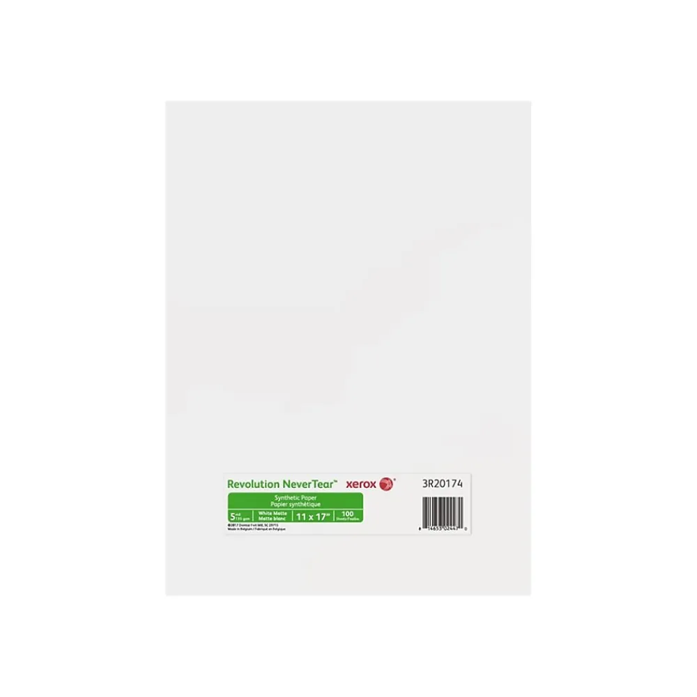 Photo Paper*Xerox Revolution NeverTear Matte Photo Paper, 11" x 17", 100 Sheets/Pack (XER3R20174)
