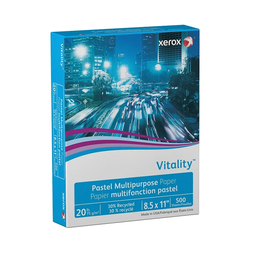 Large Quantity Paper*Xerox Vitality 30% Recycled Multipurpose Paper, 20 lbs., 8.5" x 11", Ivory, 500 Sheets/Ream (3R11056)