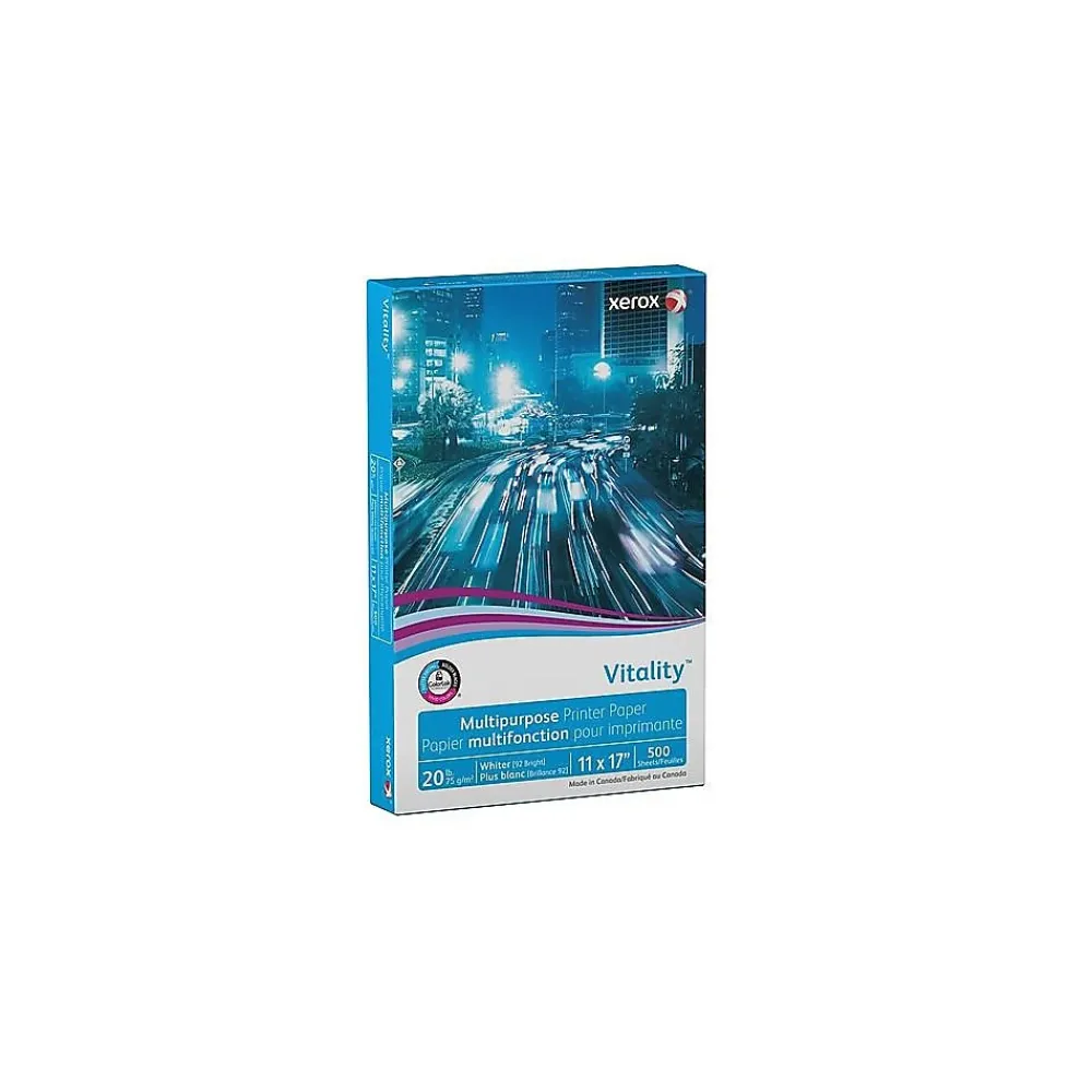 Multipurpose Paper*Xerox Vitality 11" x 17" Multipurpose Paper, 20 lbs., 92 Brightness, 500 Sheets/Reams, 5 Reams/Carton (3R3761)