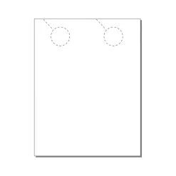 Business Cards*Zapco 2-Up Door Hanger, 8.5" x 11", Vellum Bristol White, 250/Pack (204-250FWH42)